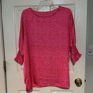 Pink Leopard Print Women's Top